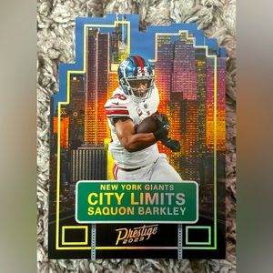 2023 Saquon Barkley city limits due cut football card